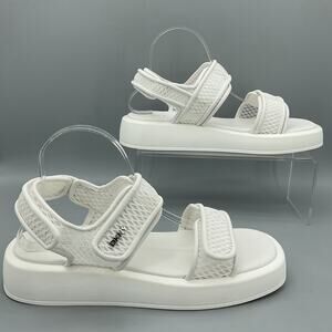 NEW DKNY Women’s Owyn Chunky Platform Sandals White Size 11